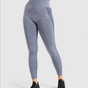 Gymshark Flex Leggings - Navy Marl/Light Grey